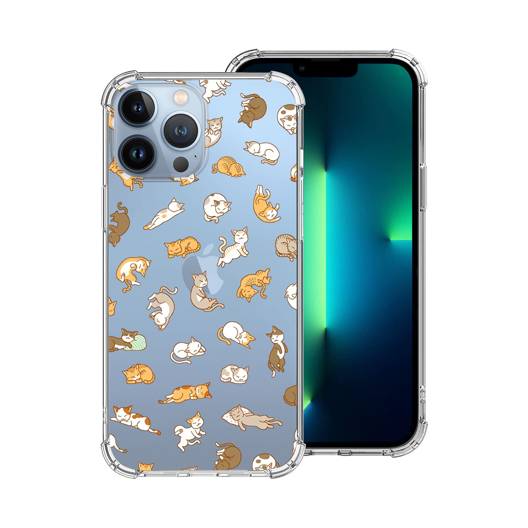 Aesthetic Pattern Phone Case Compatible with iPhone 13 Pro, Slim Fit Shockproof Drop Full Body Protection Case Cover for iPhone 13 Pro(2021) 6.1”