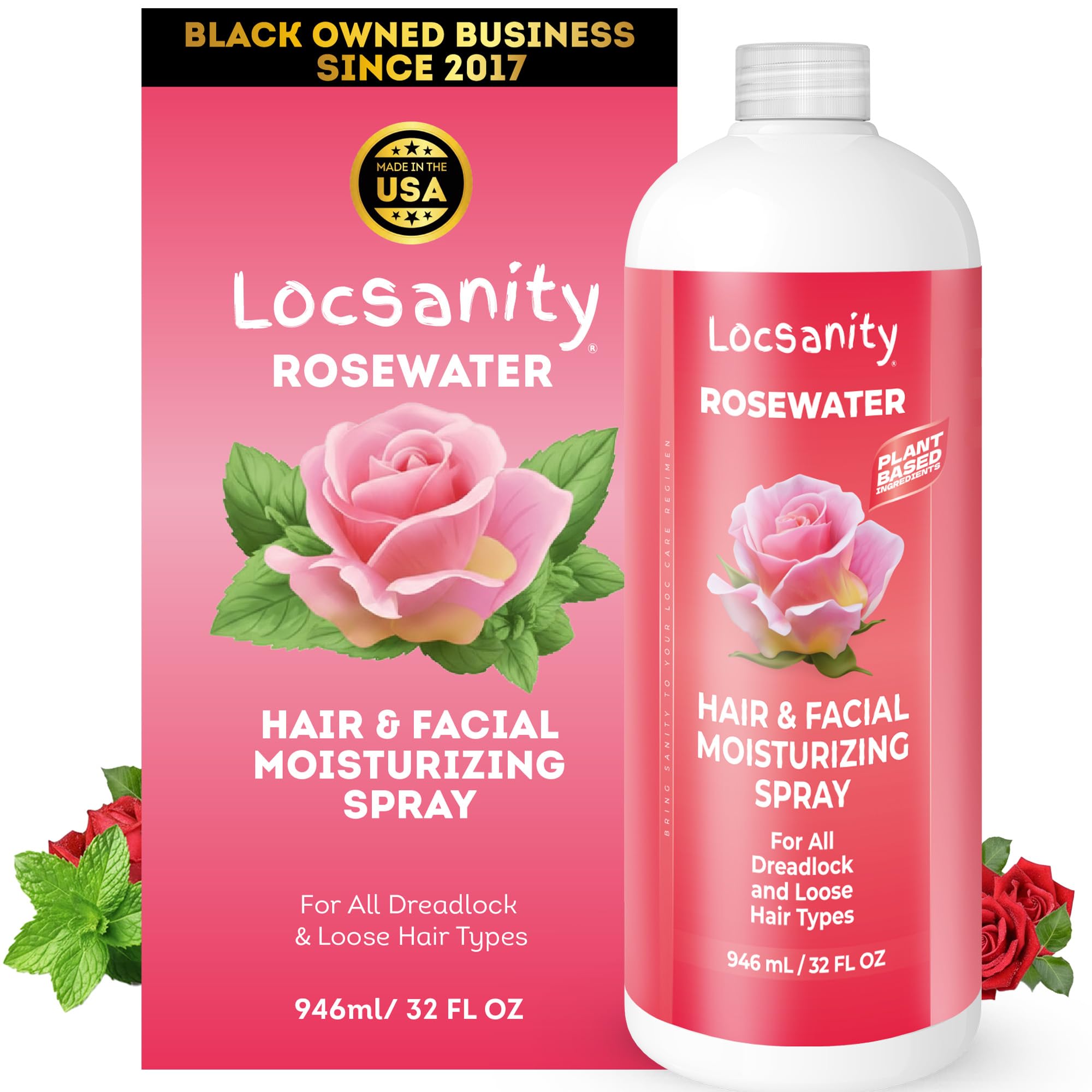 Locsanity Pure Rosewater Hair and Facial Spray