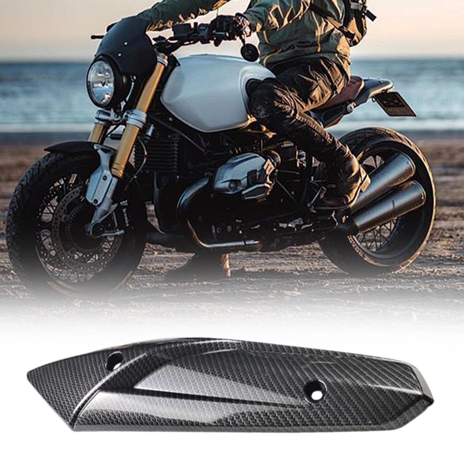 Scudo Termico Per Tubo Scarico Moto - ABS, 45x11.2 Cm, Anti Calore E Graffi - Foto 6