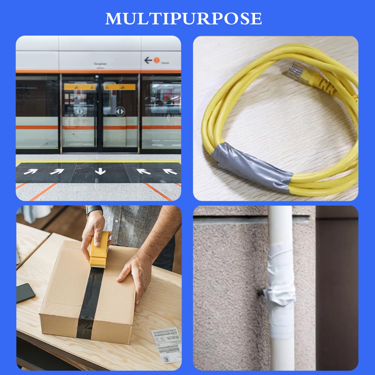 Nastro Rinforzato Extra Forte 50m X 25mm - Impermeabile Per Riparazioni Fai Da Te, Interni Ed Esterni