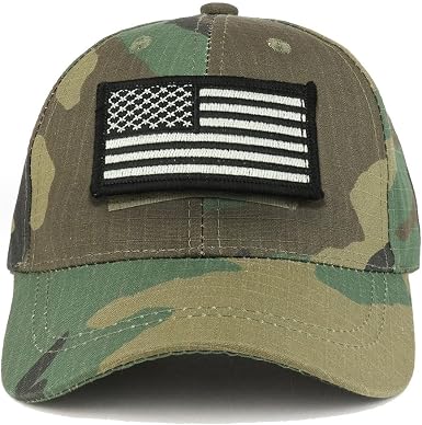 American Flag Patch On Tactical Cap 