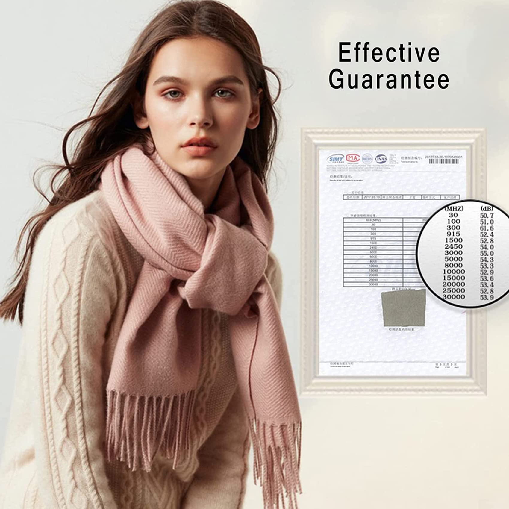 Bufanda de protección radiológica de Fibra de Plata EMF, Protector de Cuello Anti-radiación Protege la tiroides, Transpirable Estirable conductora