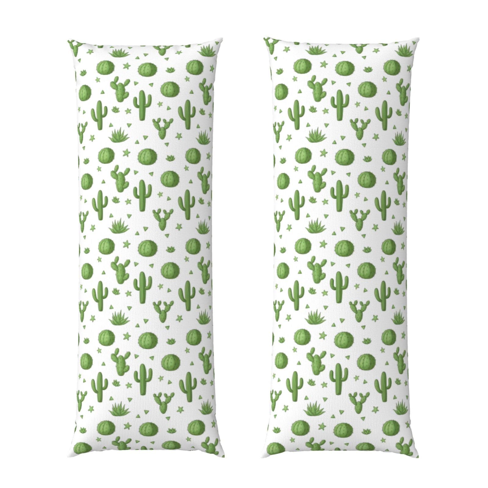 Body Pillow Cover 20x54 Inch, Cactus, Silky Soft Long Pillowcase with Hidden Zipper, Wrinkle Resistant Cushion Case for Couch Bed Home