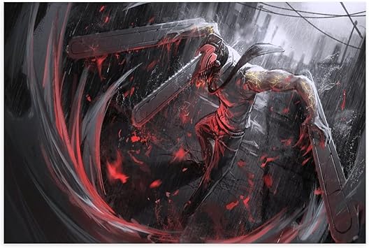Amazon Co Jp 銃の悪魔 ゾンビの悪魔 チェーンソー男 チェンソーマン Chainsaw Man 人気アニメポスター 熱血 装飾芸術品 オフィス ベッドルーム 装飾 キャンバス ウォールアート ポスター 印刷 アートパネル マキマ パワー デンジ 可愛 コスプレ 二次元 壁掛け