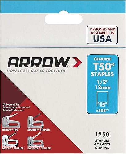 Miniatura 4 de Arrow Fastener 508 - Grapas originales T50 de 12 pulgada, paquete de 3