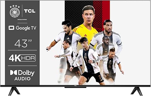 TCL 43P639 43 Zoll (108cm) LED Fernseher, 4K UHD, Smart TV, Google , HDR 10, Dynamic Colour Enhancement, 60Hz Motion Clarity, HDMI 2.1, Dolby Audio, Sprachsteuerung,…