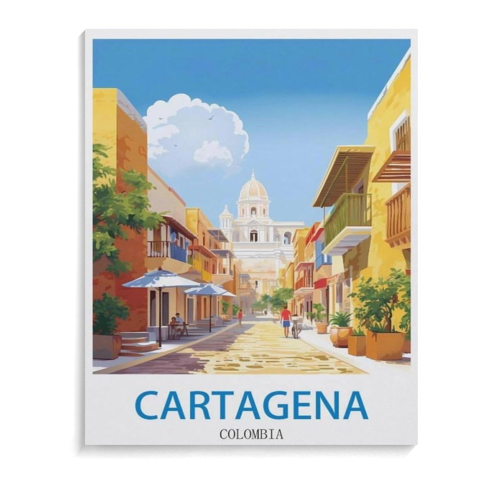 Puzzle en Bois Puzzle Jigsaw，Carthagène Colombie，Classic Creative Classic Puzzle 1000 Pièces, Puzzles d'art Couleur（75x50cm）-M95
