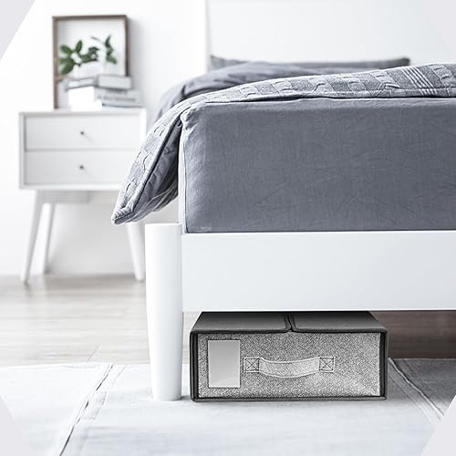 Miniatura 7 de Juego de sábanas plegable, paquete de 2 organizadores de sábanas para armario de lino, organizador de sábanas y almacenamiento para ropa de cama,