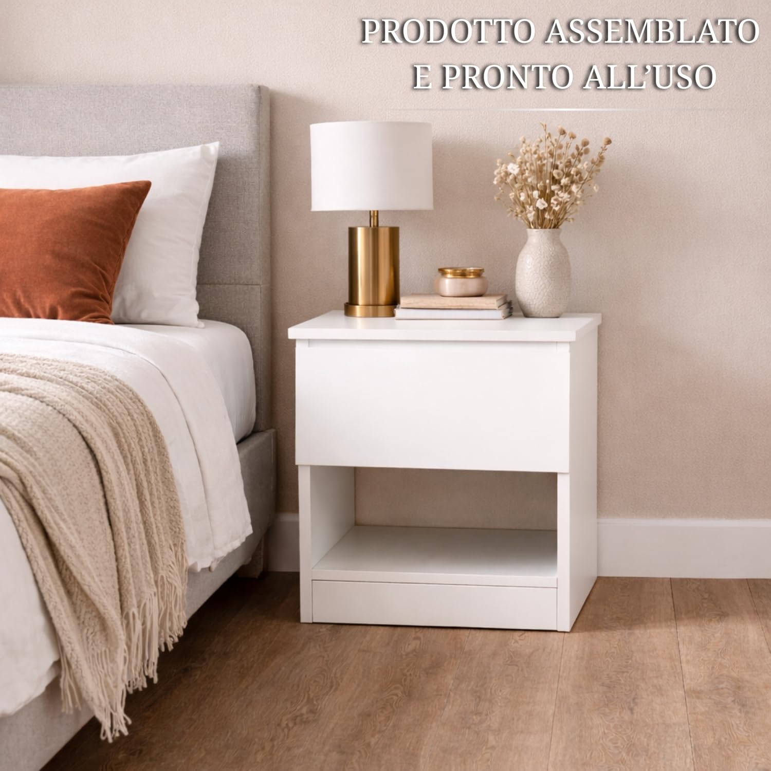 Cassettiera con due scomparti segreti, uno con serratura RFID, mobile cassaforte mimetico