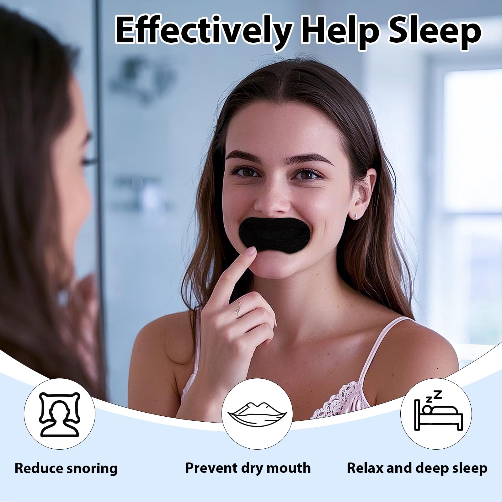 Cerotti Bocca per Dormire 90 Pezzi, Mouth Tape for Sleeping, Aiuta a Smettere di Russare e Sviluppa Abitudini di Respirazione Nasale, Miglioramento del Sonno