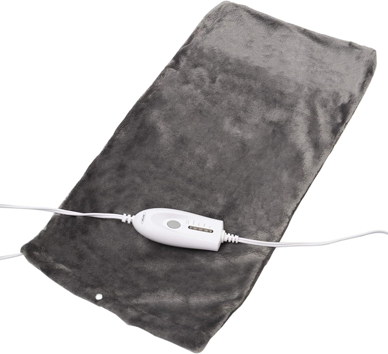 Electric Large Heating Pad, Moist and Dry Heating Pad for Pain Relief with 2 Hours Auto Shut Off, 4 Heat Settings, SoftTouch Flannel 12"x24" (Gray)