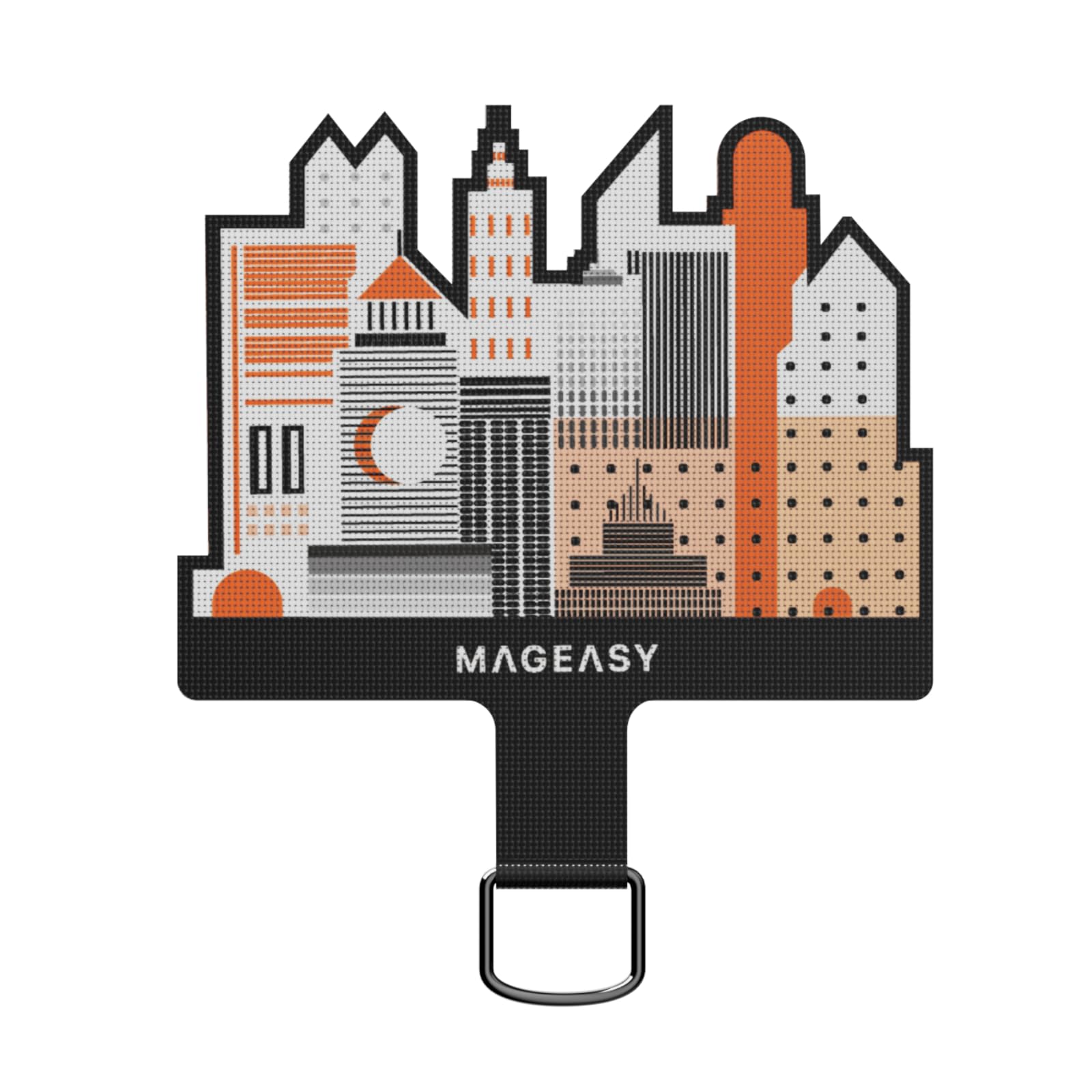 MAGEASY Phone Tether Tab - Cell Phone Lanyard Tab, Phone Lanyard Patch, Phone Strap Replacement Part for All Fully Covered Phone Cases - Strap Card Motion Edition (City), Universal