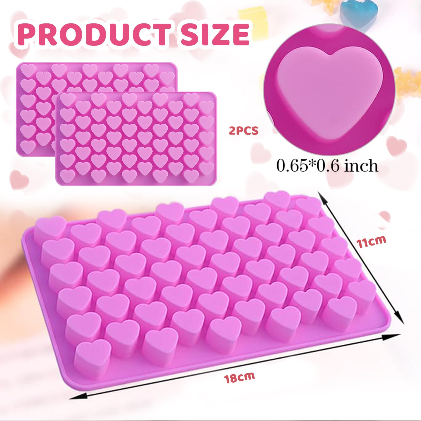 TELAIN Chocolate Mould Silicone, BPA-Free with FDA & LFGB Certification, Set of 4 with Heart and Animal Designs - Image 2