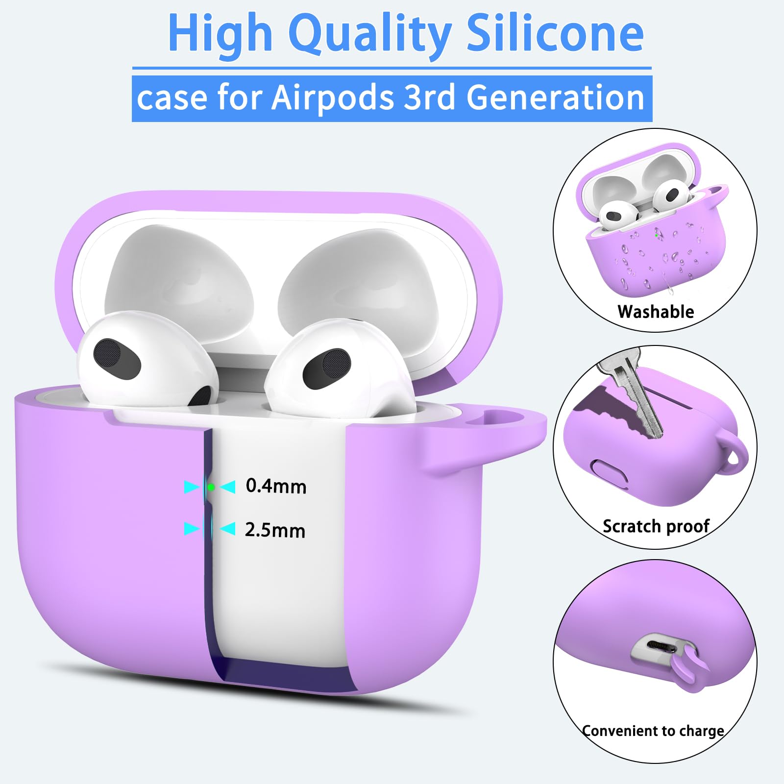 MHYALUDO AirPods 3rd Generation Case Cover 2021 - Image 3