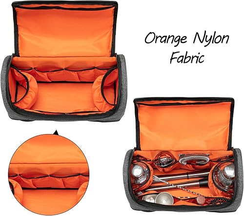 Miniatura 2 de CURMIO Bolsa de kit de barman, bolsa de transporte portátil de viaje con mango de goma para juego de herramientas de bar, para el hogar, interior y
