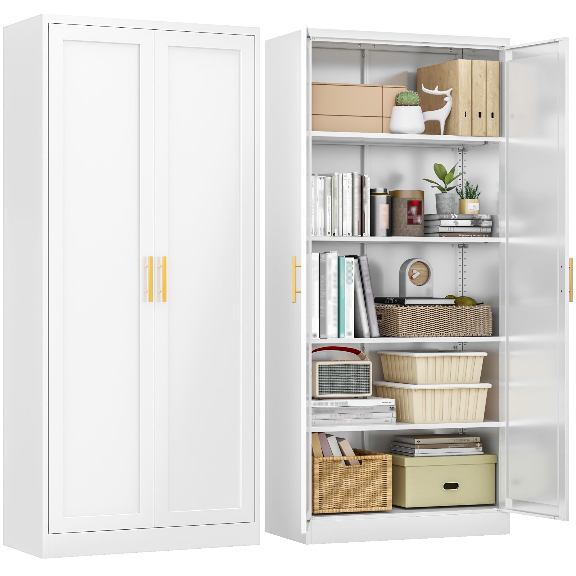 BESFUR 71" Metal Pantry