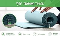Vista 3 de Gaiam Yoga Mat, Pilates & Exercise Mat, Thick 2/5" (10mm) Workout Mat with Easy-Cinch Carrying Strap for Home & Gym Workouts