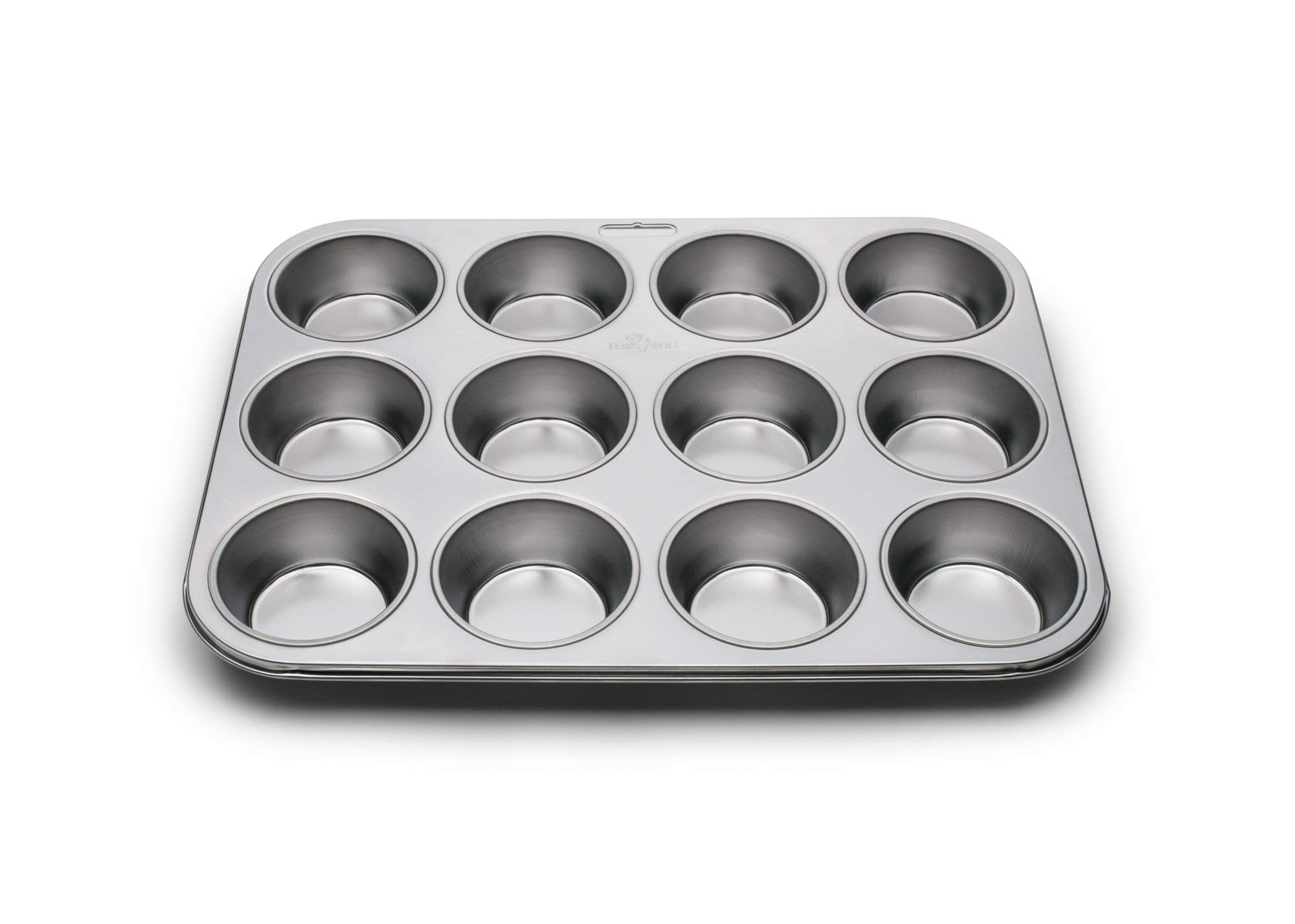 Muffin and Cupcake Pan, 12 Standard Cup, Stainless Steel