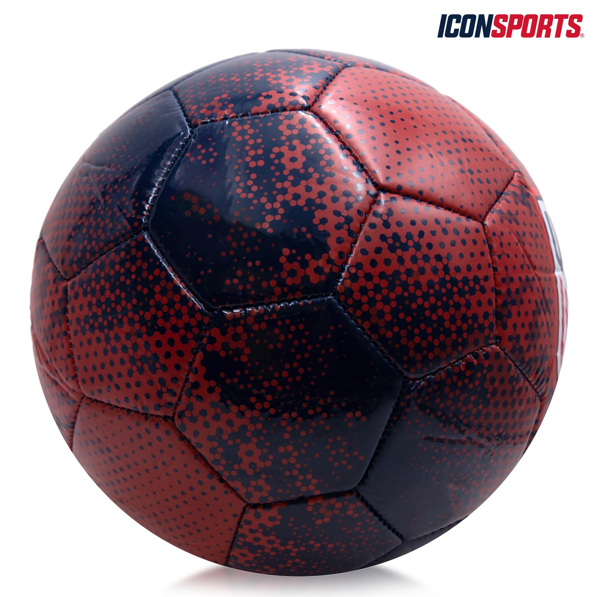Icon Sports Official Licensed U.S. Soccer Regulation Sized Soccer Ball | Solar Flared (Deflated)