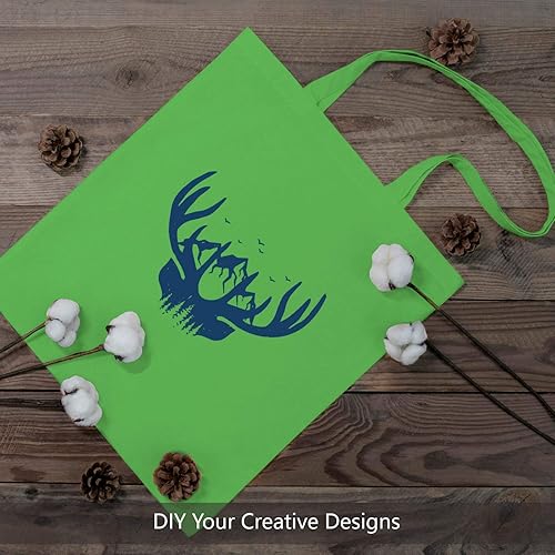 Vista 174 de TOPDesign - Paquete de 5 bolsas de algodón negro de 16 x 15 pulgadas, bolsas de tela ligeras y medianas reutilizables, adecuadas para bricolaje