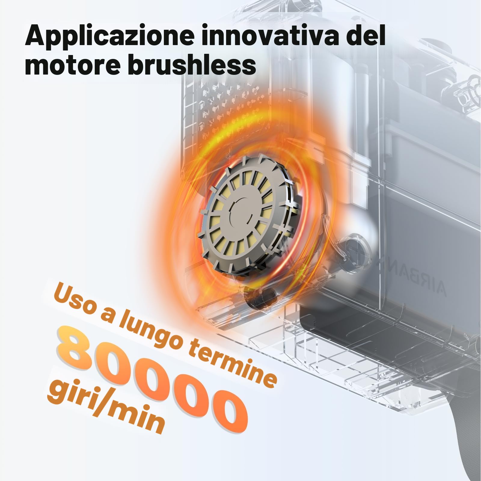 AIRBANK Mini Paddle Board Pump Pulse PRO, Super Piccola Pompa Ricaricabile SUP Portatile, Motore Brushless, Max 20PSI, Pompa dell'Aria per Kayak, Gonfiabili, Barche, Tende, Ali da Aquilone