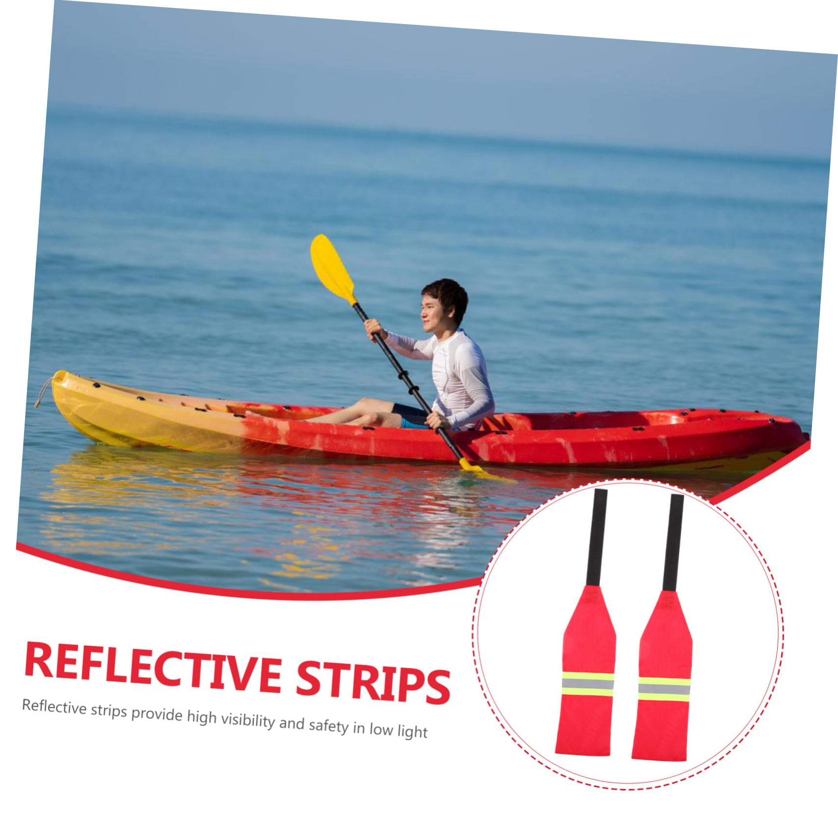 Toddmomy Banderas De Advertencia De Kayak Banderas Reflectantes Kayak Canoa Bandera Roja De Advertencia Seguridad Accesorios para Canoas Tela Oxford