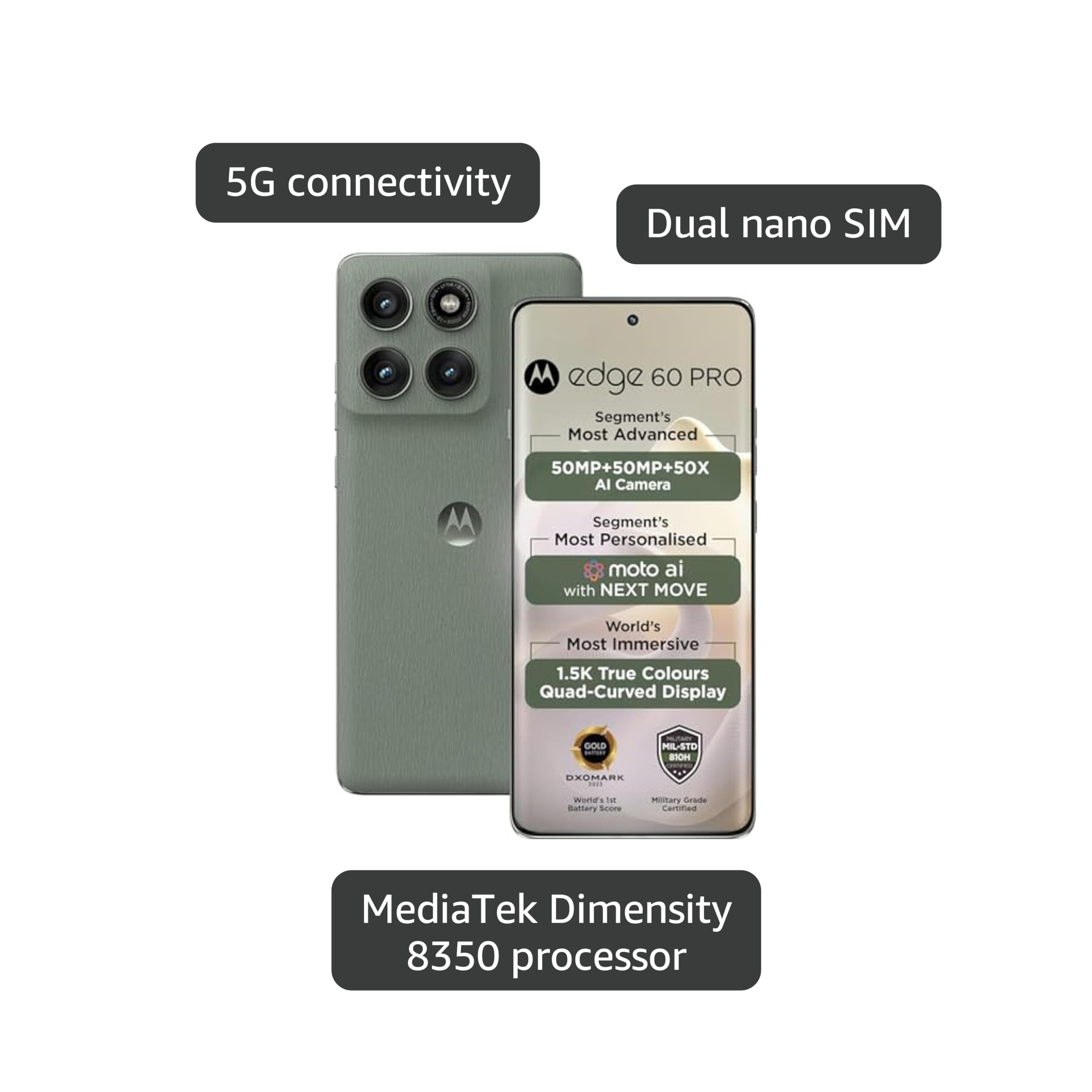 Amazon.com: Motorola Moto Edge 60 Pro 5G Ai (Tmobile Mint Tello