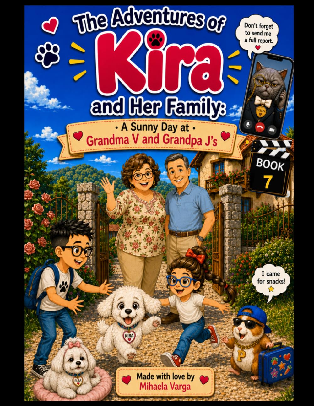 The Adventures of Kira and Her Family : A Sunny Day at Grandma V and Grandpa J's