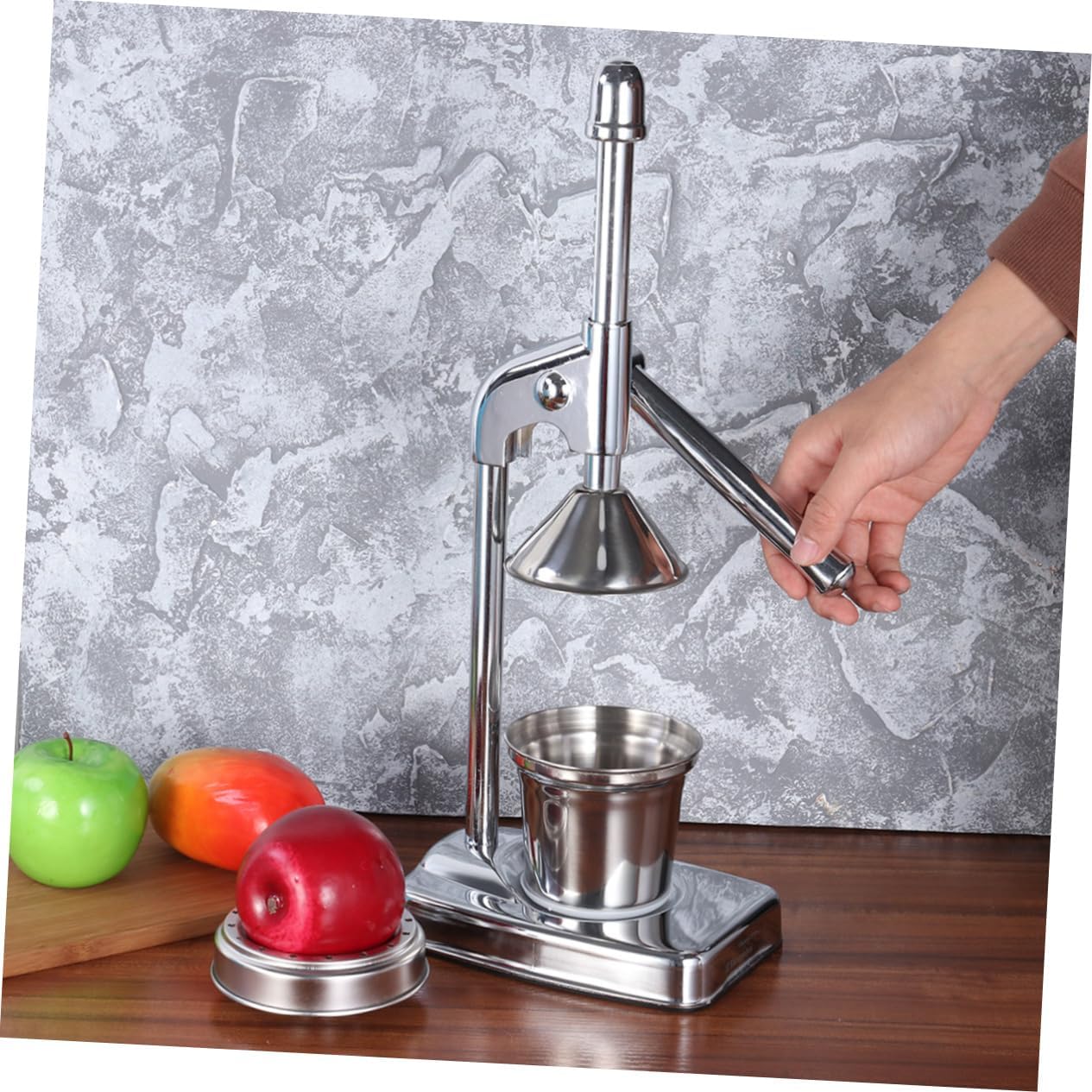 Alipis Stainless Steel Manual Lever Press Juicer Citrus Squeezer Fruit Extractor Hand Juicer Easy Clean