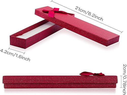 Miniatura 7 de 24 cajas de regalo de joyería, caja de regalo de papel de cartón relleno de algodón, cajas de regalo a granel, collar, aretes, pulsera, anillo con