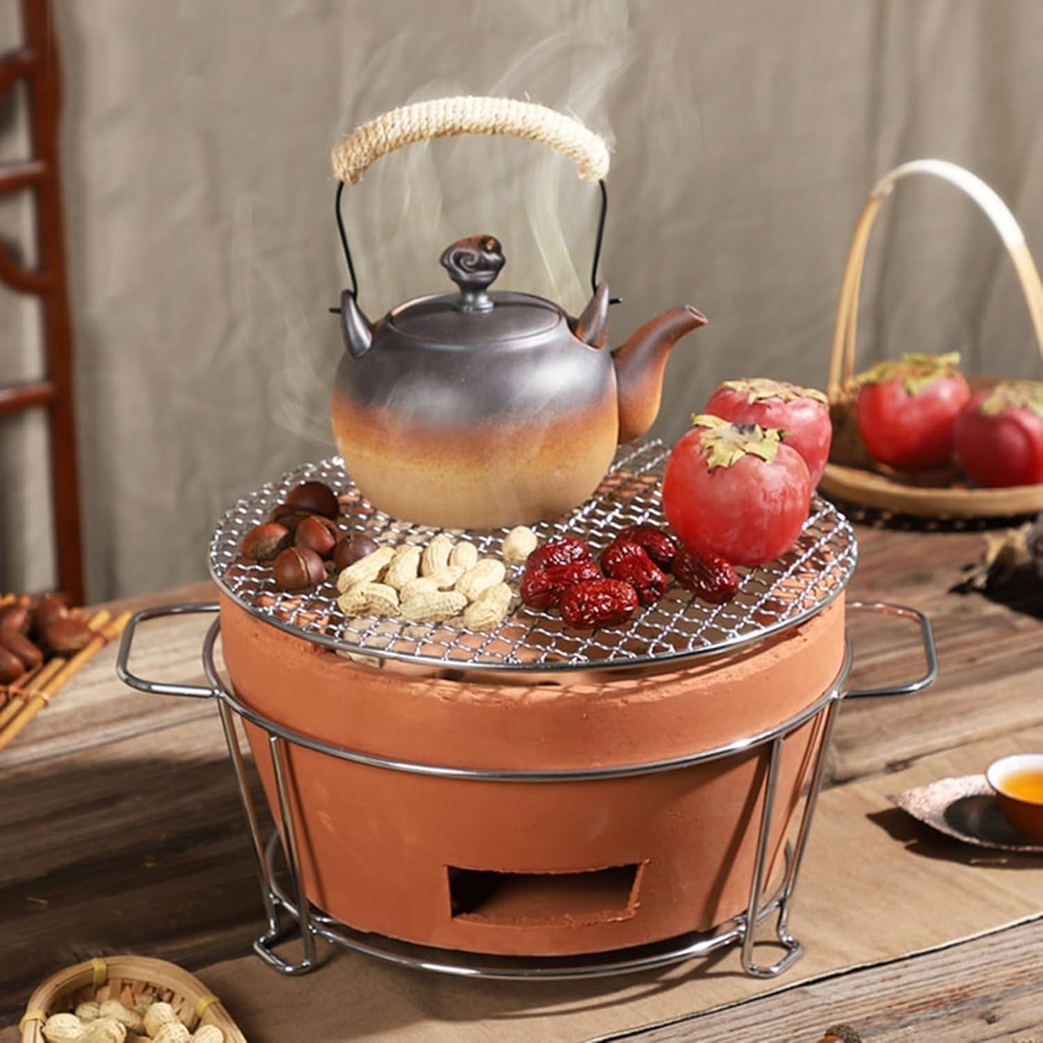 Przenośny grill na węgiel drzewny do gotowania wewnątrz i na zewnątrz, na kemping, wędrówki z plecakiem, piknik, tailgating - kompaktowy grill do łatwego podróżowania
