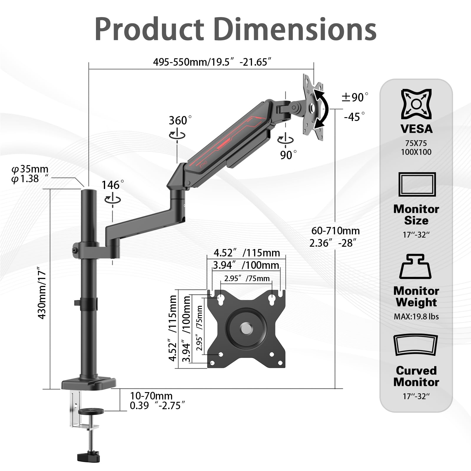 ETHU Soporte de monitor