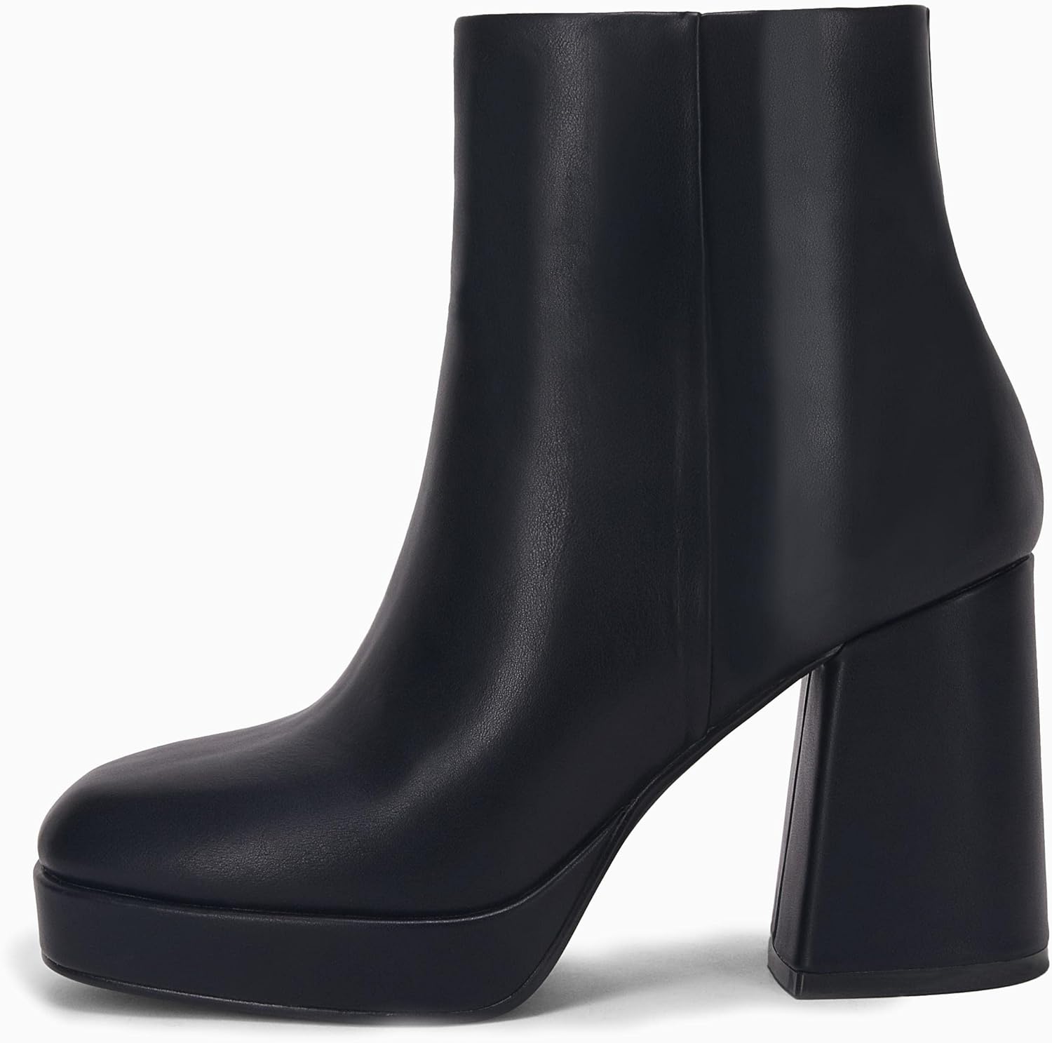 Rilista Platform Boots for Women Chunky High Heels Ankle Booties Square Toe Side Zipper Punk Boots - Image 3