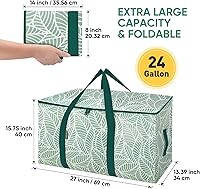 Vista 2 de BALEINE Paquete de 8 bolsas de mudanza de gran tamaño con asas reforzadas, bolsa de almacenamiento resistente para ropa, suministros de mudanza