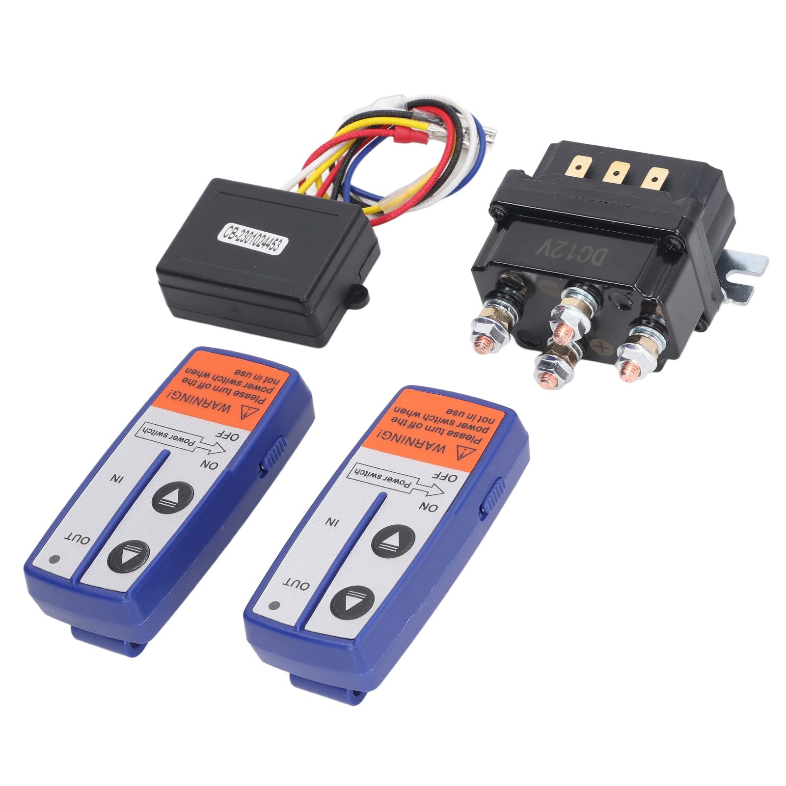Kit de relé de Cabrestante de 12V 250A con Control Remoto, Bobina de Latón, Resistente Al Agua, Larga Vida útil para ATV, Motonieve, Tractor de Jardín