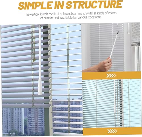 Miniatura 9 de DOITOOL Barra de cortina Accesorio Varita Ciega Reemplazo Gancho Blanco para Tratamientos de Ventanas