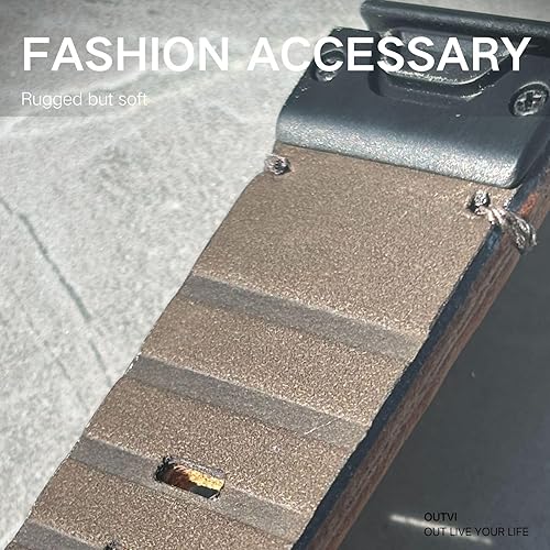 Miniatura 2 de OUTVI leather watch band for garmin fenix 77x fenix 66x fenix 5x5 plus Forerunner 965 955 935 745 epix Pro Gen 2 full grain 22mm 26mm quick fit