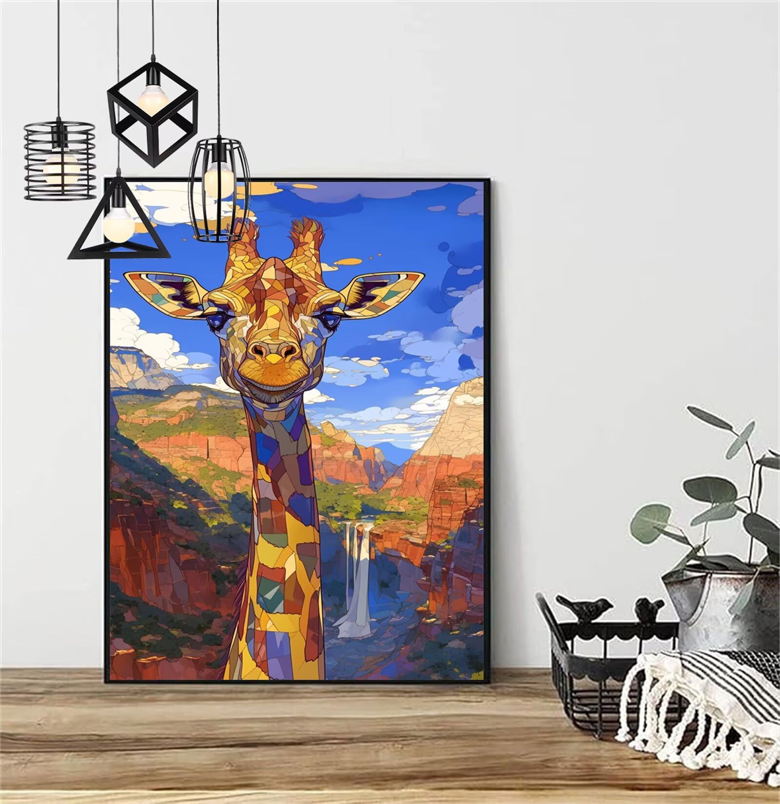 Diamentowe malowanie zwierzętami diamentowe malowanie dzieci 100x150cm 2025 Żyrafa diamentowe malowanie DIY 5D Diamentowe rysunki ścieg krzyżykowy DIY Dorosły, obraz diamentowy dekoracja prezenty dla