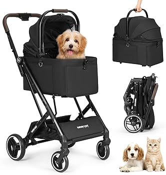 Amazon | BEBEROAD PETS X2 ペットカート 猫 小型犬 バギー