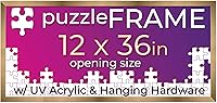Vista 63 de Poster Palooza Kit de marco para rompecabezas de 18 x 24 pulgadas, incluye hojas de pegamento para rompecabezas, marco de madera de bronce