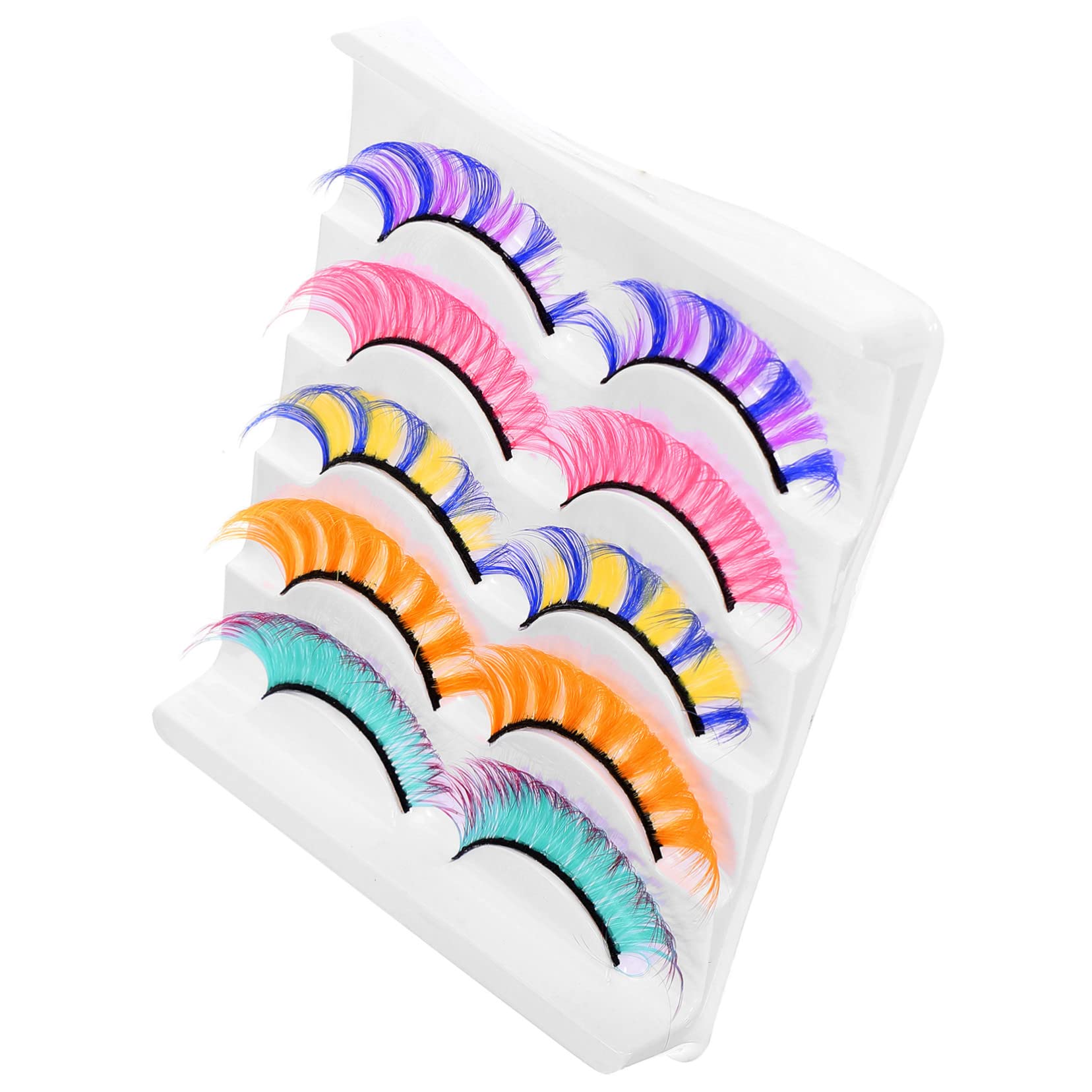 FRCOLOR 5 Set Di Ciglia Finte Più Durature Extension Di Ciglia Finte Naturali Soffici Per Donne Facili Da Indossare 5 Paia*5