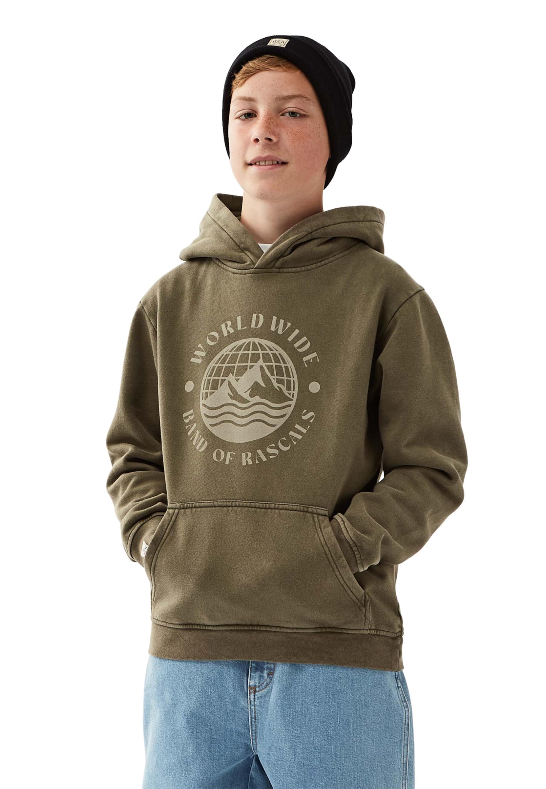 Band of Rascals Kinder Kapuzenpullover World Wide aus Bio-Baumwolle