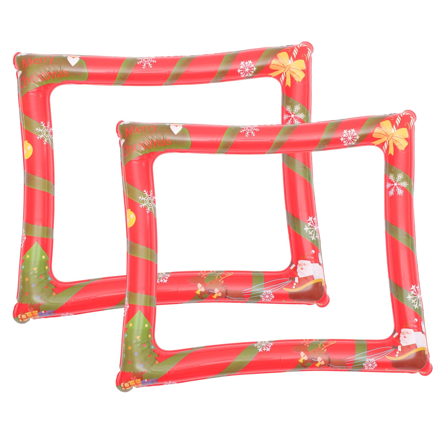 2stücke Aufblasbarer Weihnachtsfotorahmen Foto-Halter Für Party-Requisiten Weihnachtsfoto-Ornament Luftdicht Und Sicher