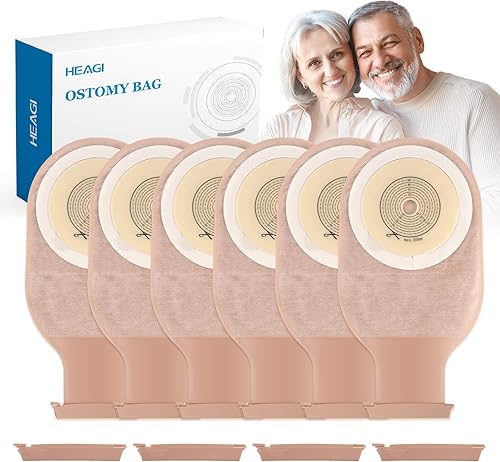 Paquete de 30 bolsas de colostomía para ostomía, bolsas de colostomía de una pieza, bolsas drenables con cierre de abrazadera para cuidado del