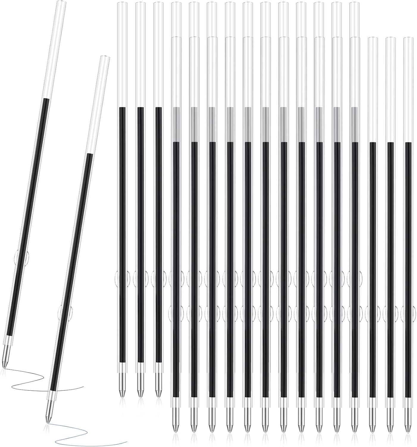 0.7 mm Retractable Pen Refills Replacement Ballpoint Pen