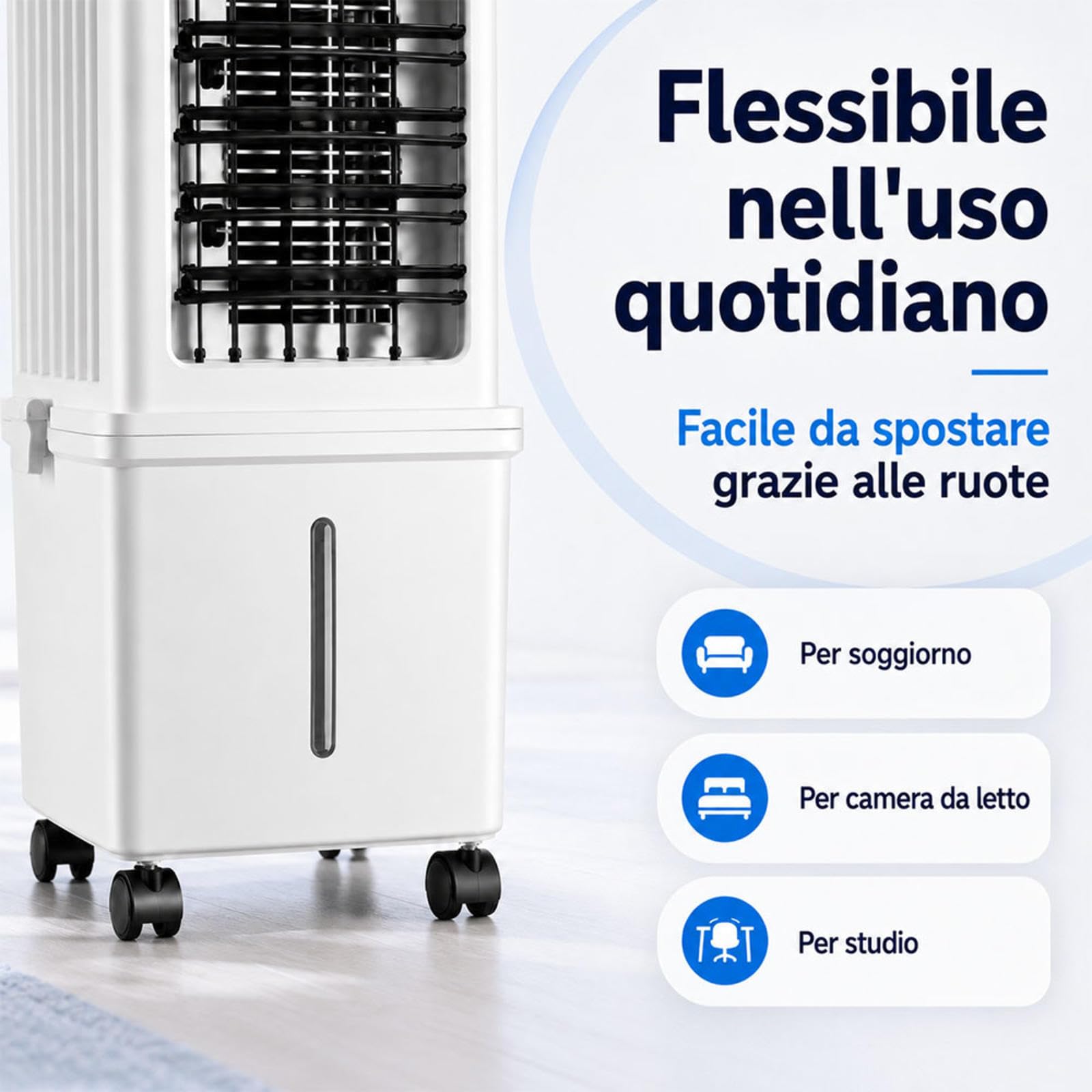 Area Condizionata Portatile 7.5h Timer 15l Condizionatore Senza Tubo 3 Speeds,3 Modes Per Soggiorno E Camera Da Letto