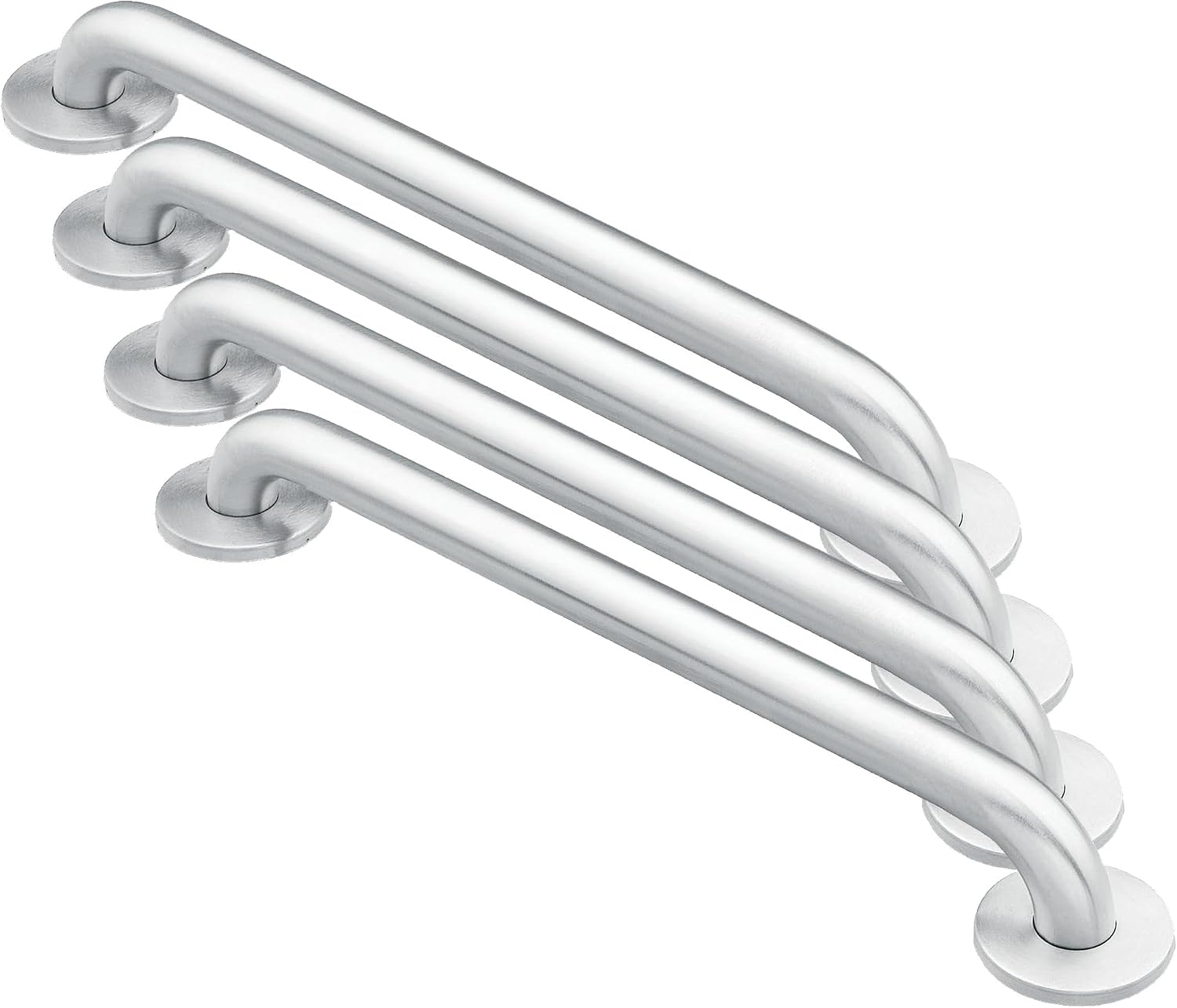 Moen DN8712 Bathroom Safety 12-Inch Stainless Steel Bathroom Grab Bar, Stainless (Pack of 2)