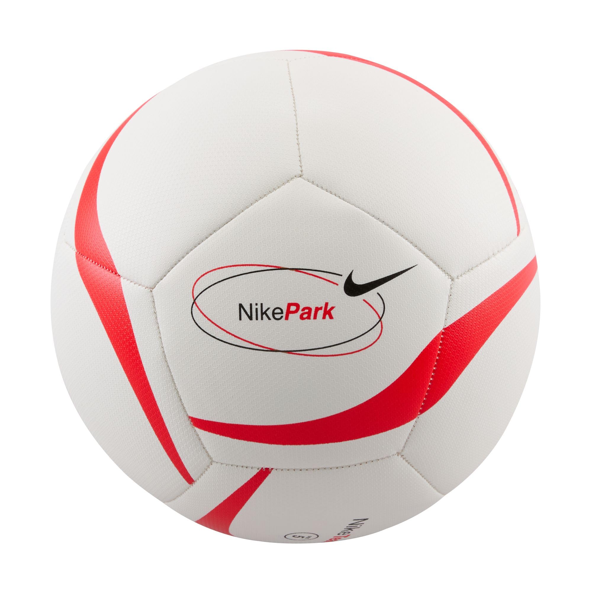 NIKE Park 2.0 Balón De Fútbol, White/Bright Crimson/Black, HV6332-100, 5