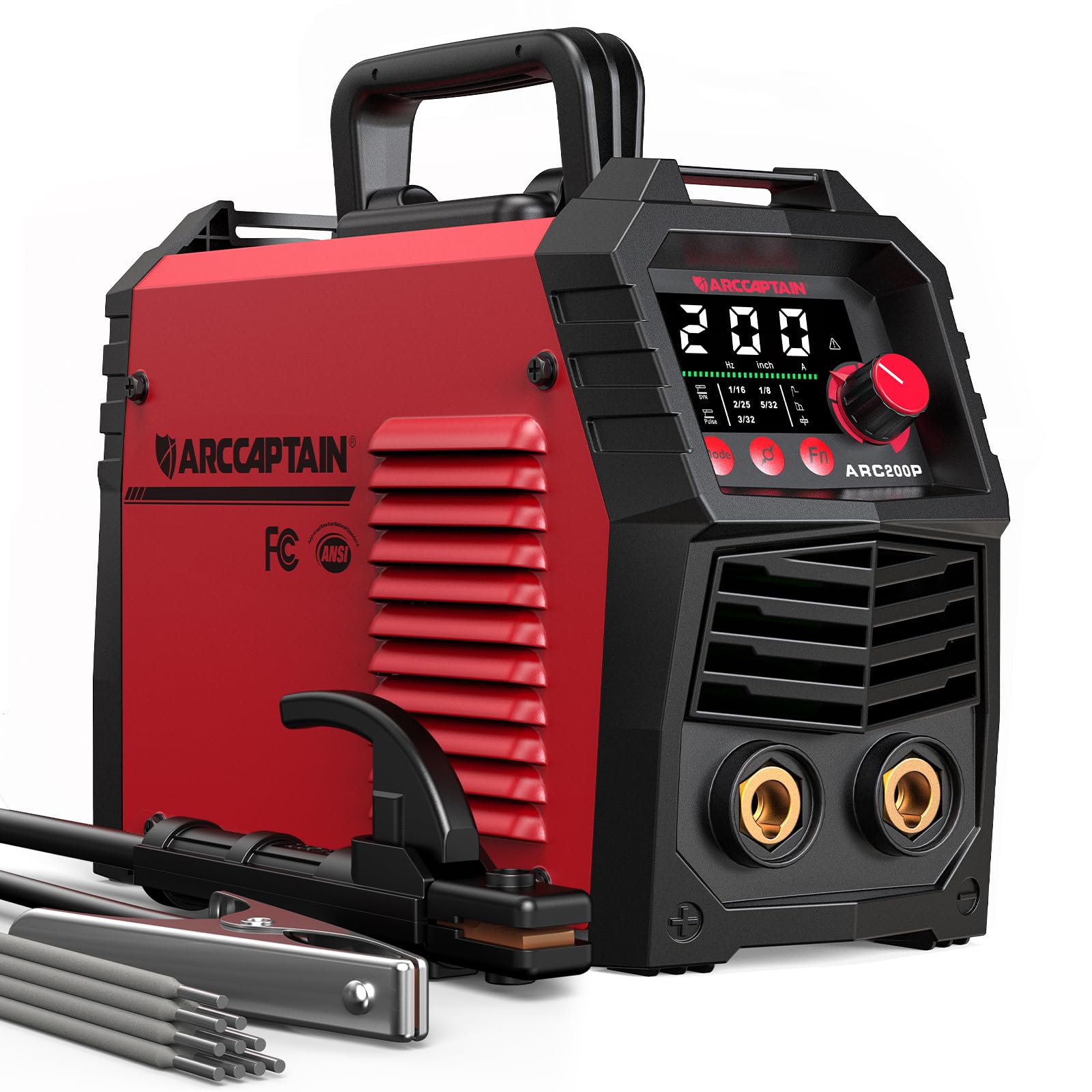 ARCCAPTAIN 200A Pulse Stick Welder, ARC/Lift TIG Welding Machine 10PCS Rods