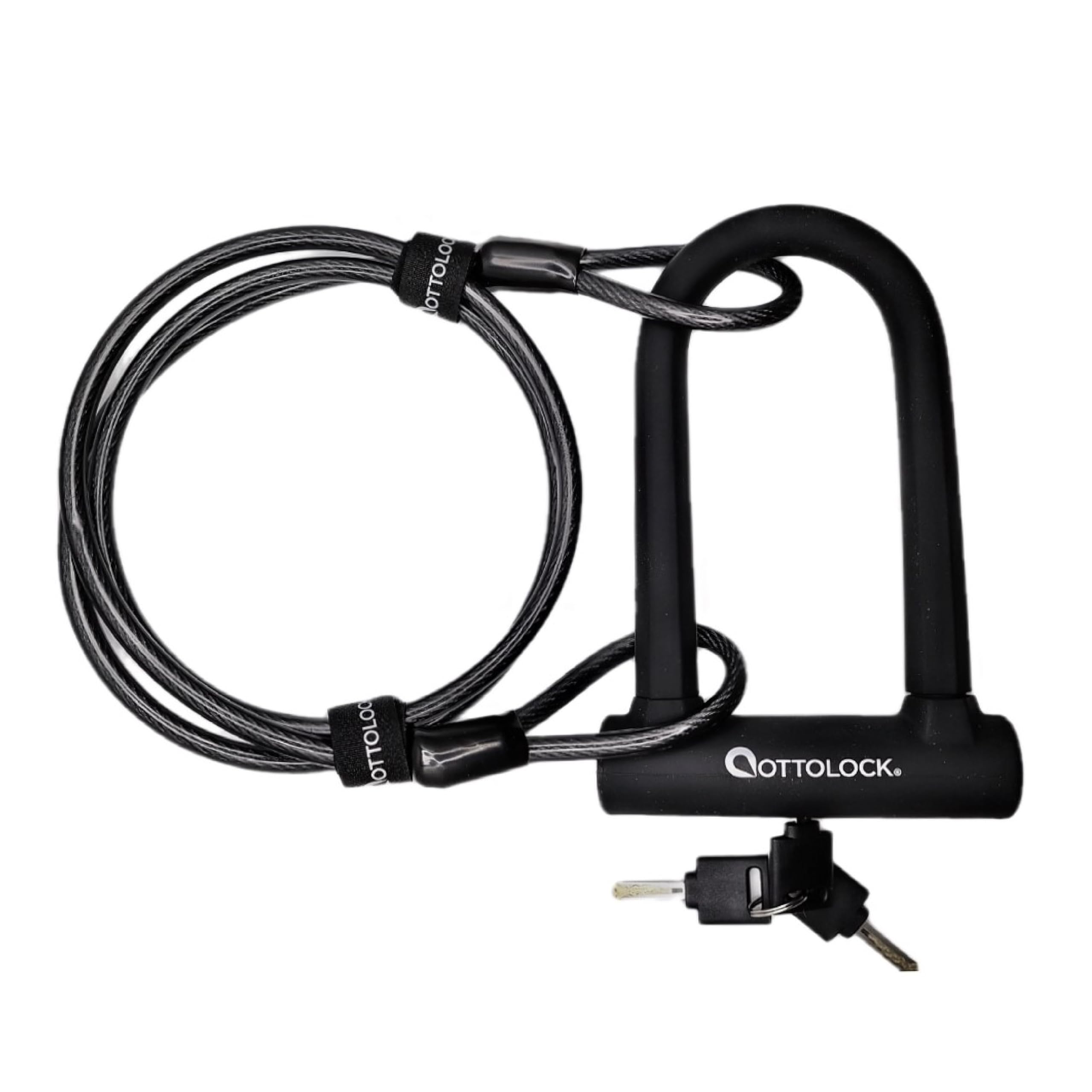 OTTOLOCK Sidekick Compact U-Lock et faisceau de câbles, noir